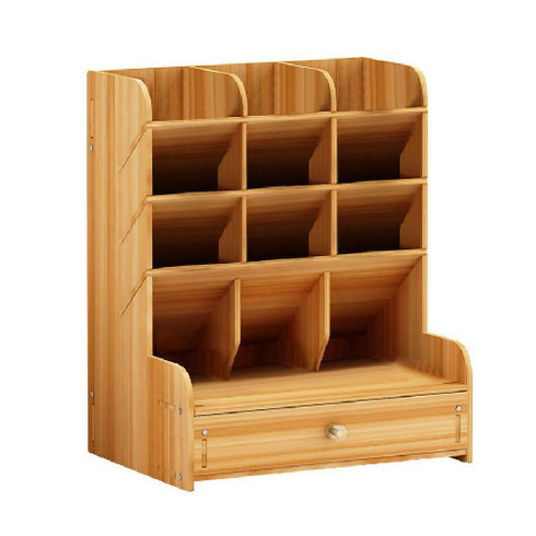 Compartments wood multi function organiser